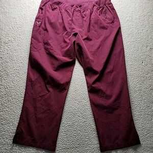 Ava Therese Pants Womens 3XL Red Microfiber Elastic Waist Sweatpants Stretch